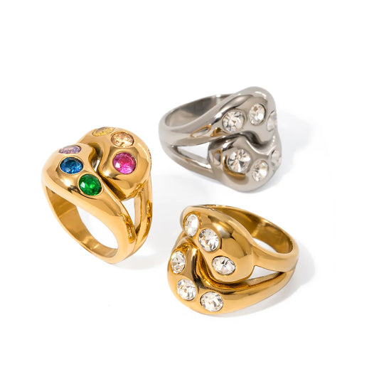 Anillo asimétrico ajustable - Romina