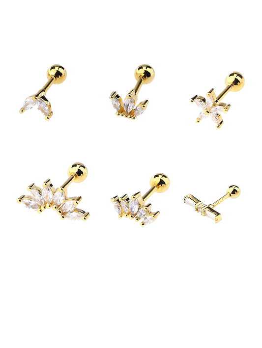 Cristal Studs - Plata de Ley 925