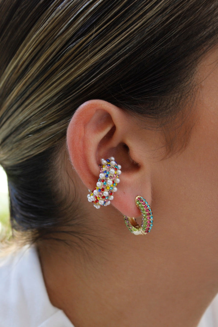 Ear cuff Cristina - Perlas con brillos