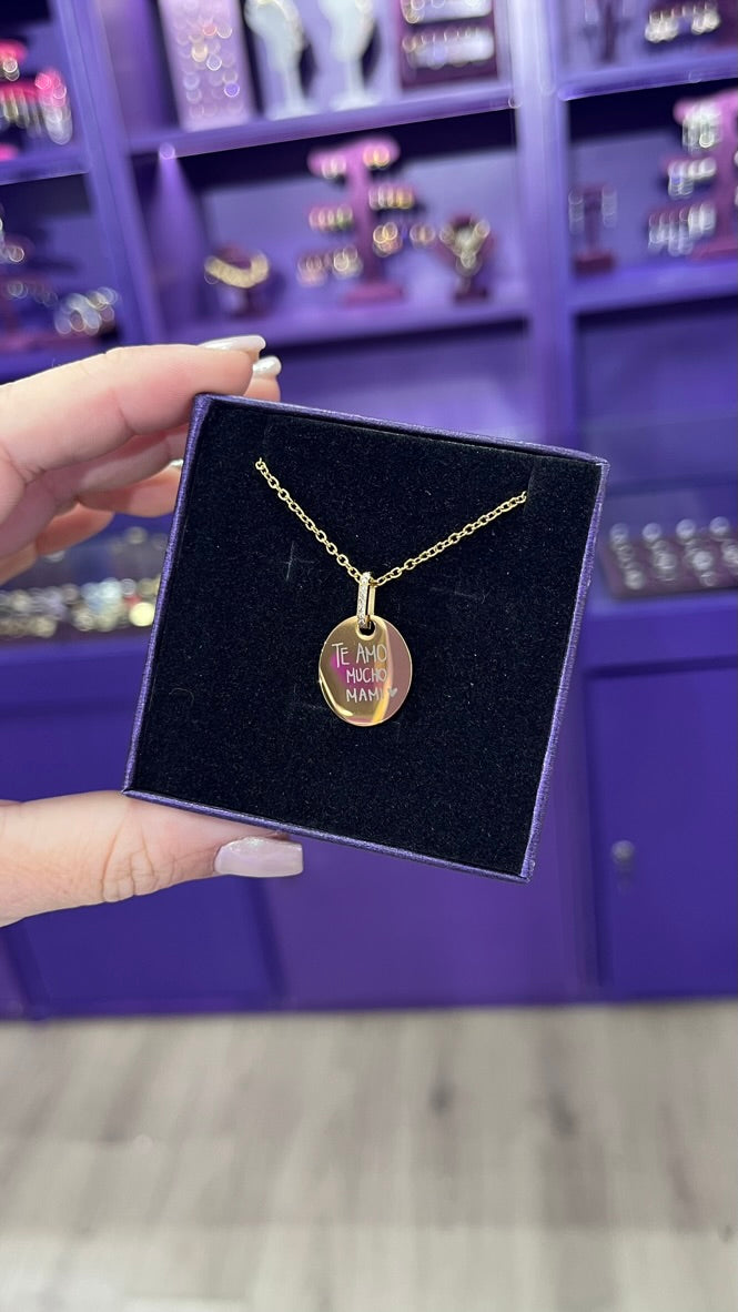 Placa círculo para personalizar con láser - óvalo