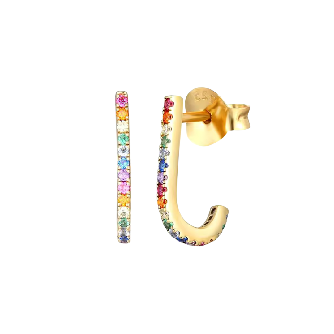 BLACK FRIDAY⚡️🖤 Zarcillos de cristales multicolor - Plata de ley 925