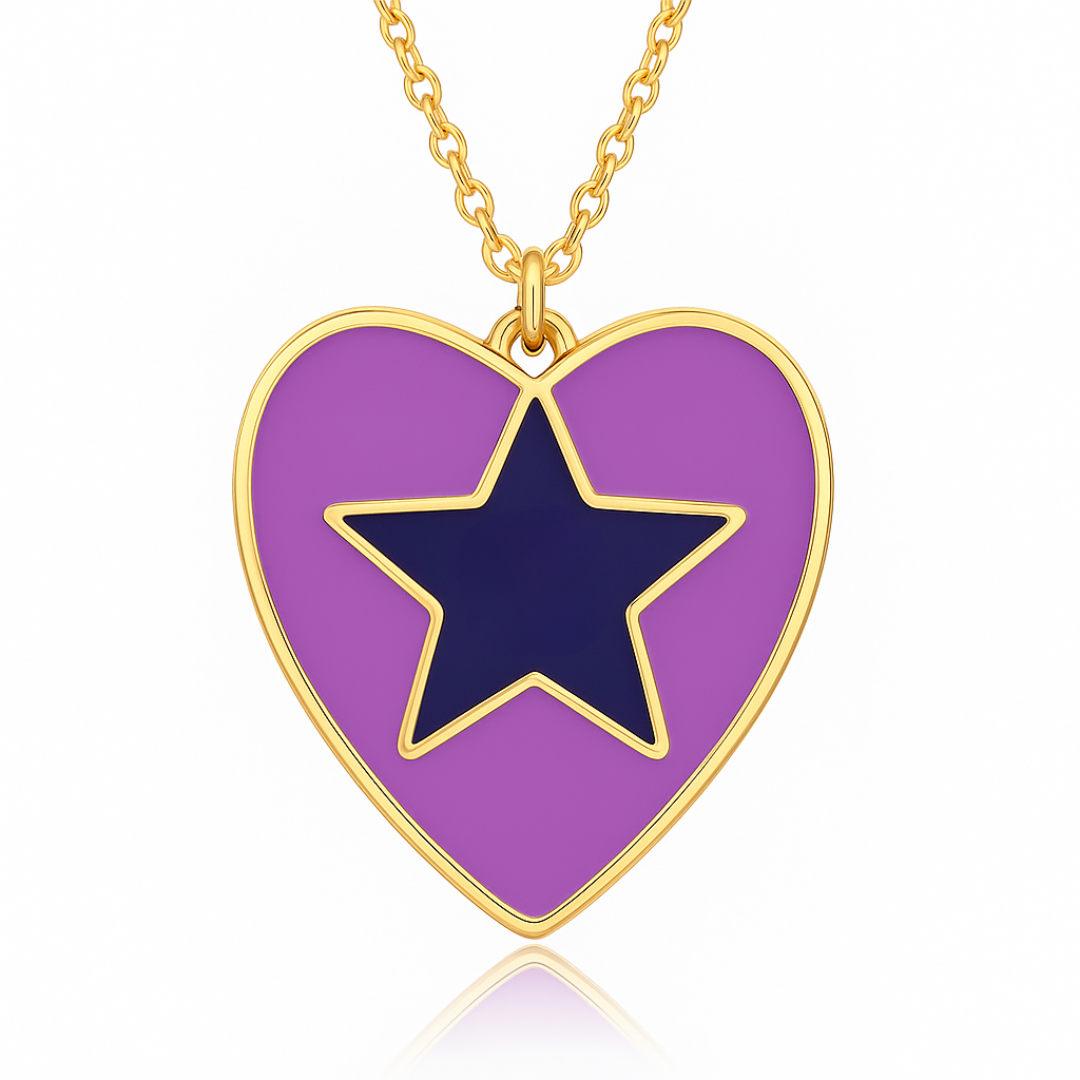 Collar de corazón para personalizar con inicial