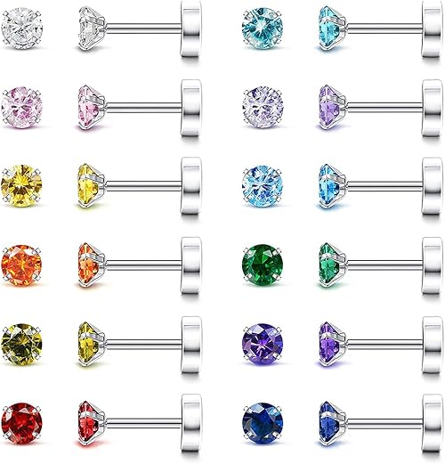 Studs de colores individual - Acero de Titanio