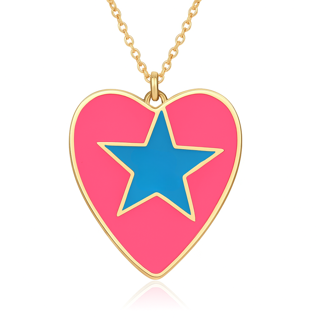 Collar de corazón para personalizar con inicial