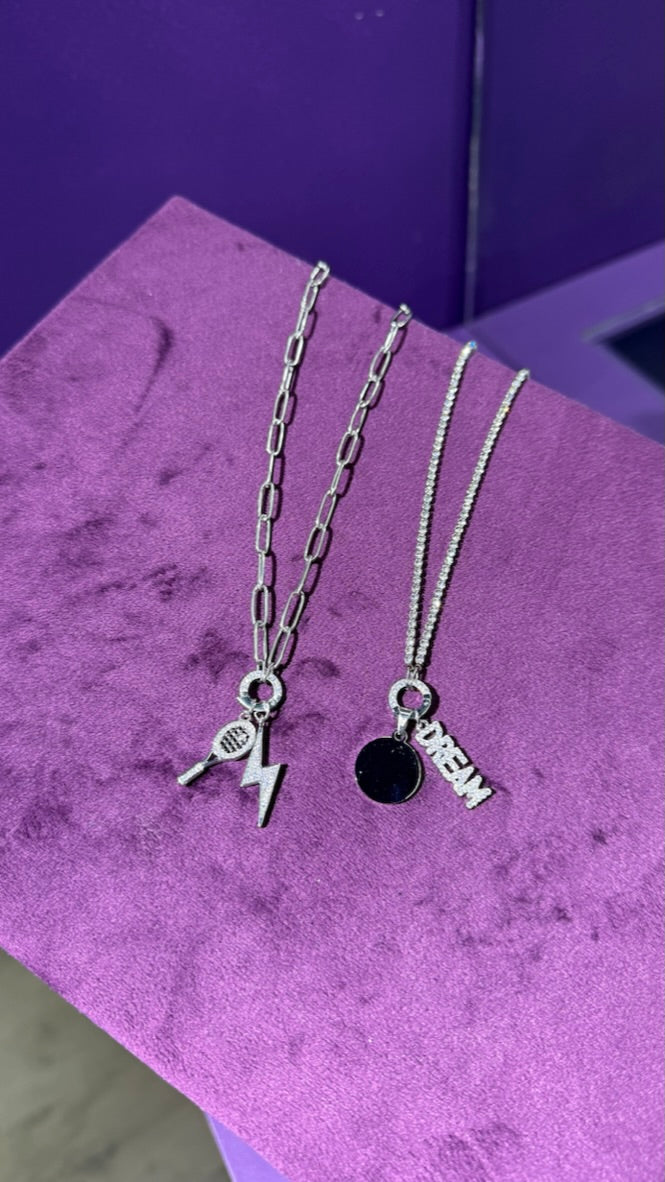 Collar de cadena de tennis - plateado