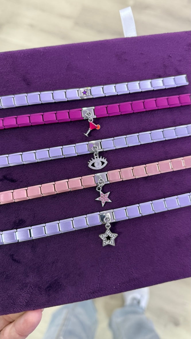 Italian Bracelet hot pink