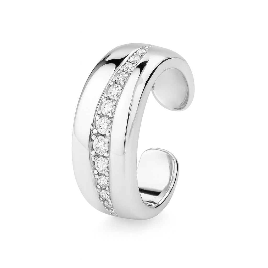 Ear cuff con brillos - Plata de ley 925