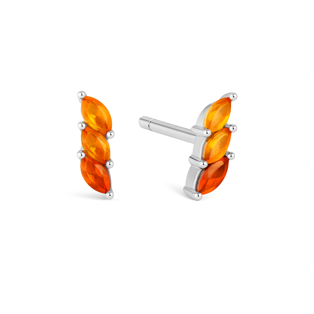 Stud Rainbow Cuff individual - naranja - Plata de ley 925
