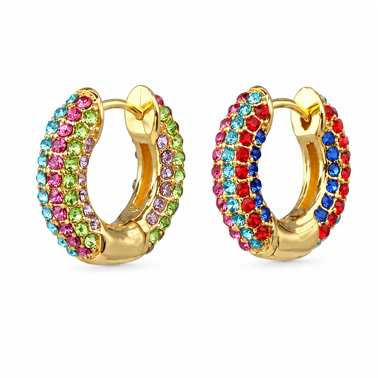 Zarcillo Oriana circones multicolor - vertical