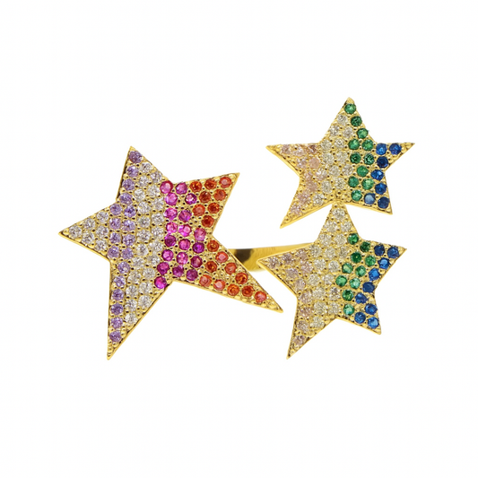 Anillo Roxanna - Tres estrellas - Anillo ajustable