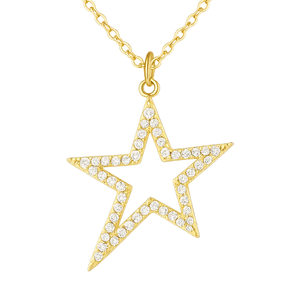 Collar Silueta de estrella asimétrica