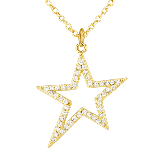 Collar Silueta de estrella asimétrica