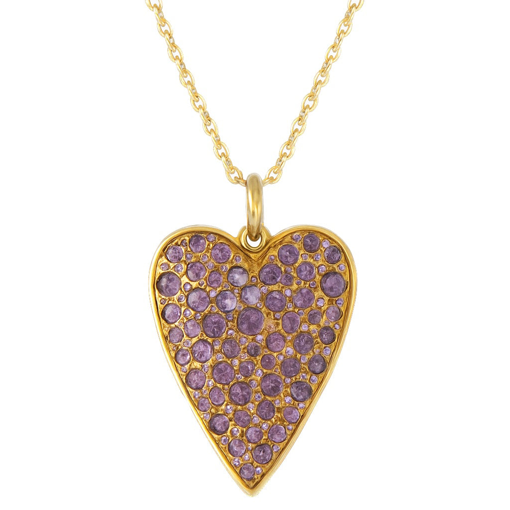 Collar Corazón morado