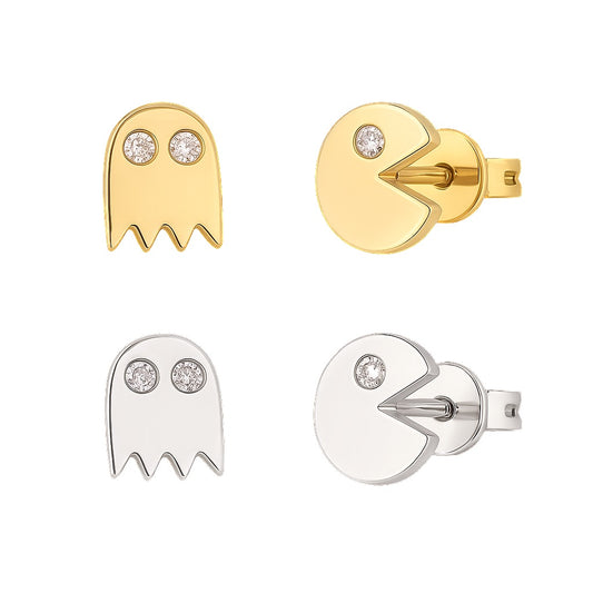 Stud PAC-MAN - Plata de Ley 925