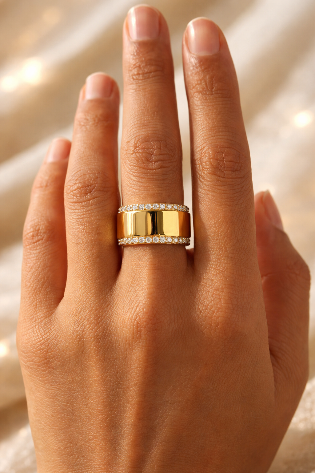 Anillo Halo Band - Plata de ley 925