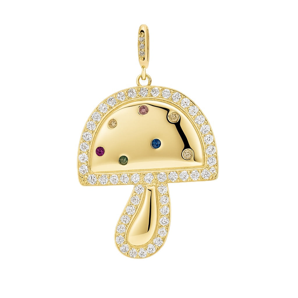 Dije de hongo colorido