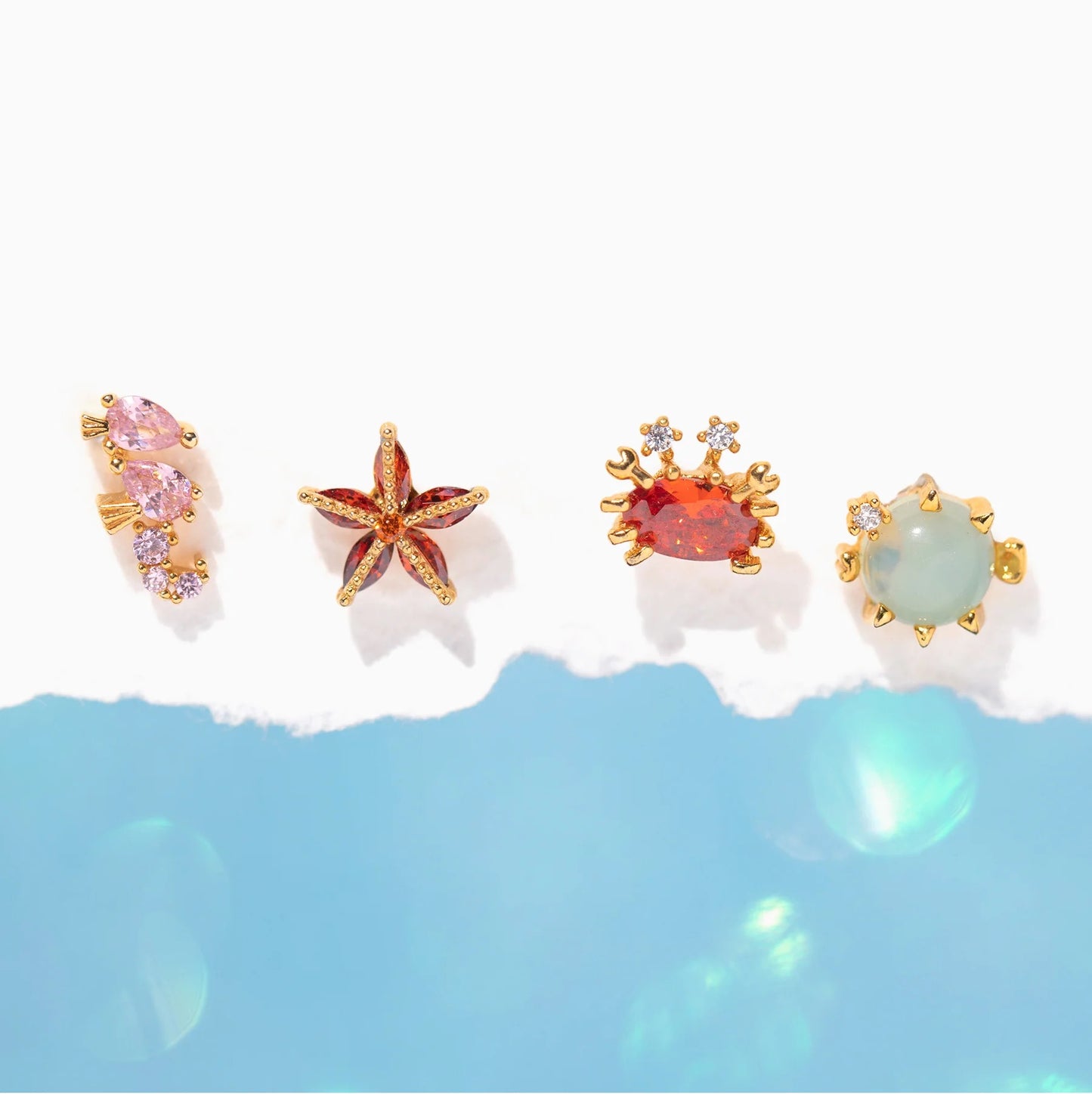 Studs de mar - Plata de Ley 925