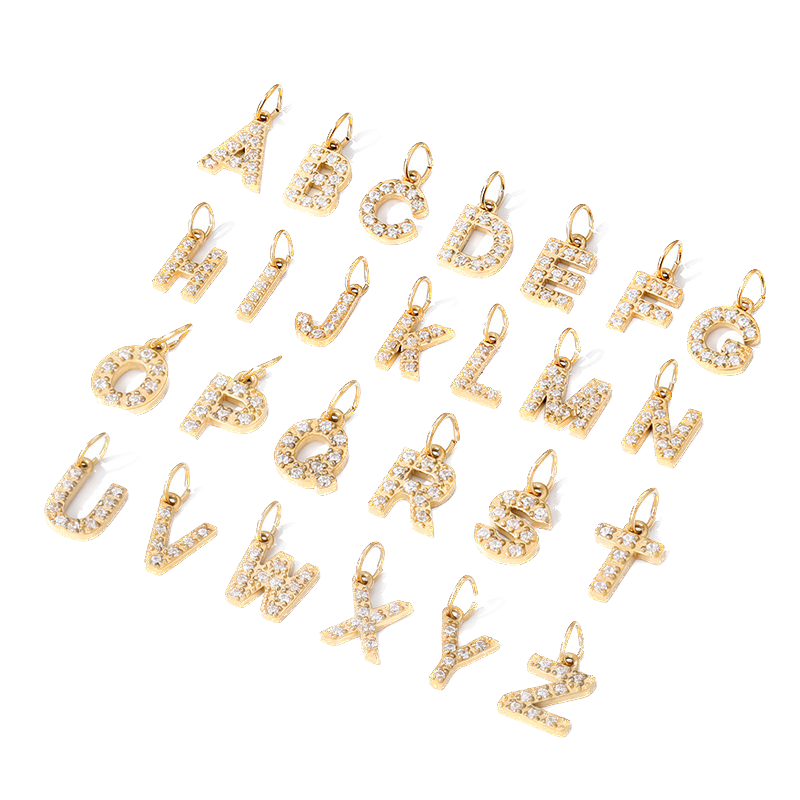 Dije de letras y números para collar
