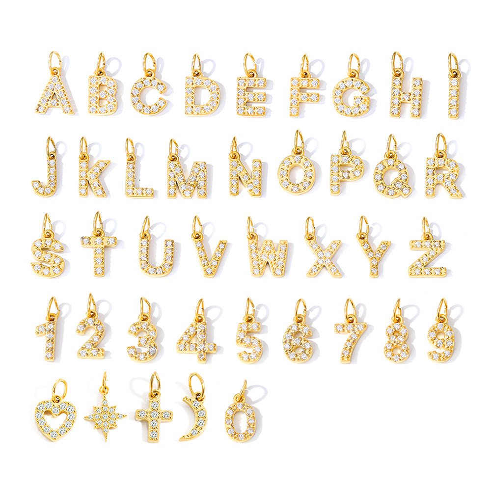 Dije de letras y números para collar