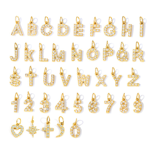 Dije de letras y números para collar