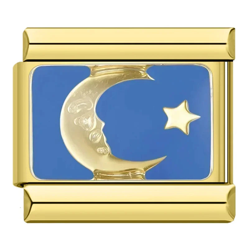 Italian bracelet plano - luna azul