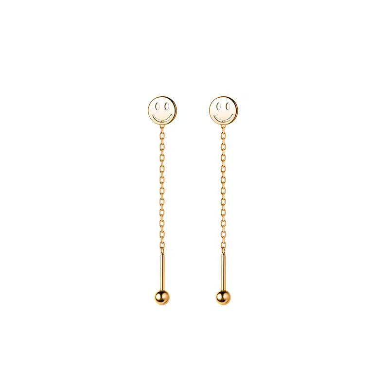 Smiley face con cadena - Plata de ley 925