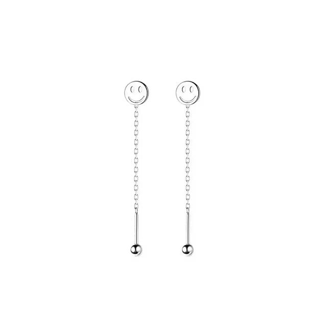 Smiley face con cadena - Plata de ley 925
