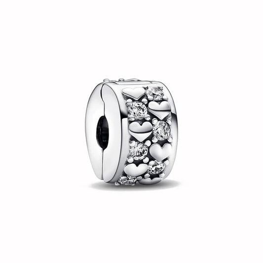 Charm de plata 925 - separador corazones