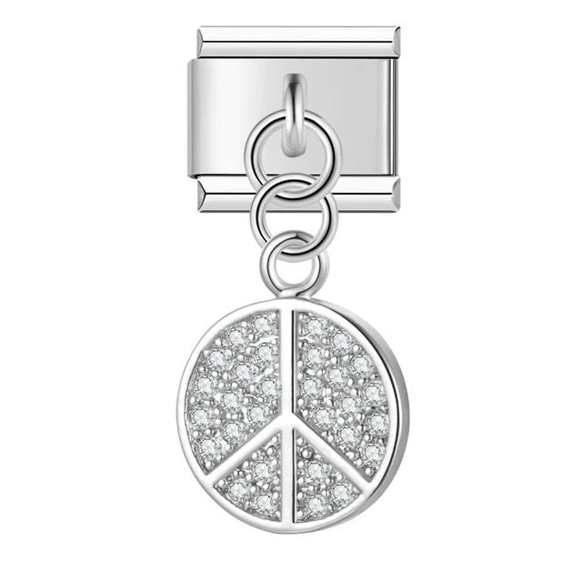 Italian bracelet colgante - peace
