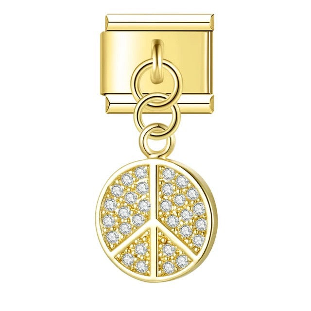 Italian bracelet colgante - peace