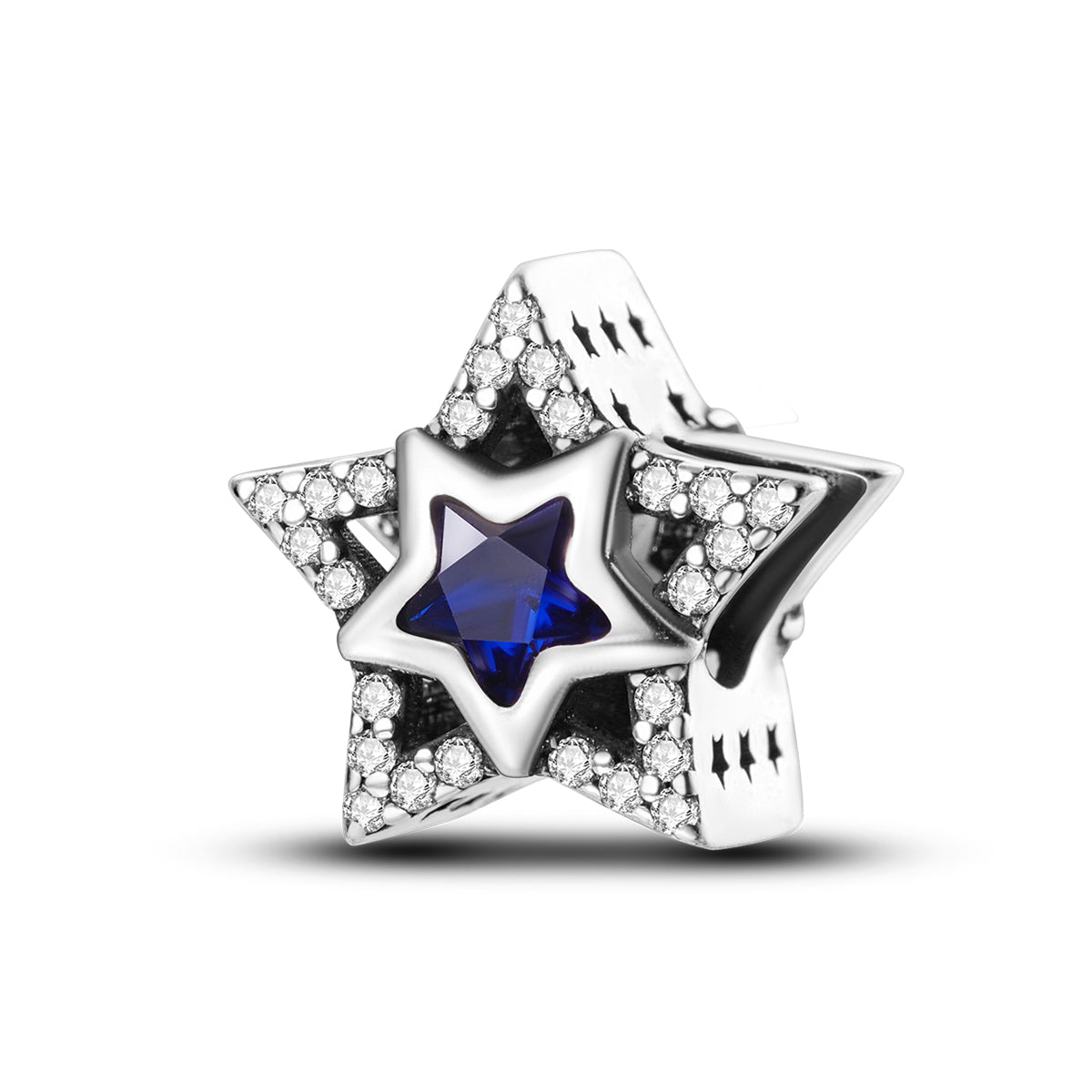 Charm de plata 925 - estrella azul