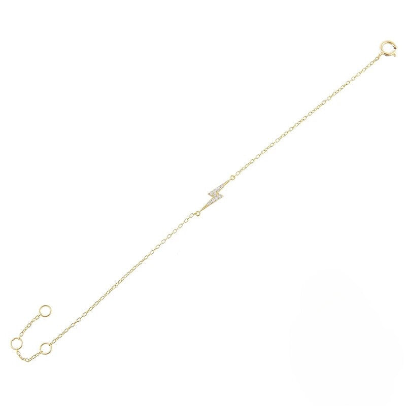 Pulsera de Rayo dorada - Plata de ley 925