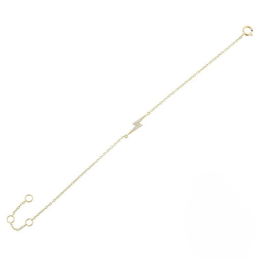 Pulsera de Rayo dorada - Plata de ley 925