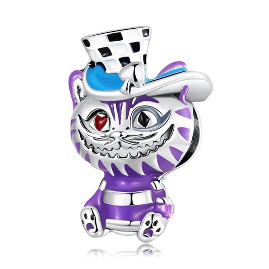 Charm de plata 925 - Gato de Alicia en el país de las maravillas