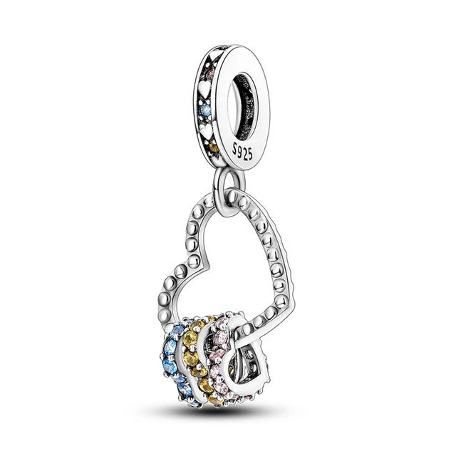 Charm de plata 925 - corazones