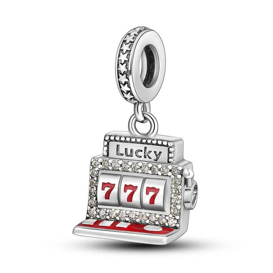 Charm de plata 925 - lucky 777
