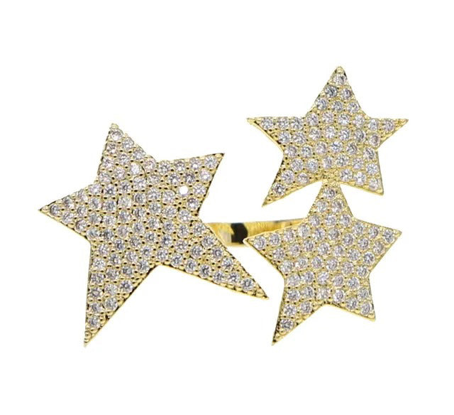 Anillo Roxanna - Tres estrellas - Anillo ajustable