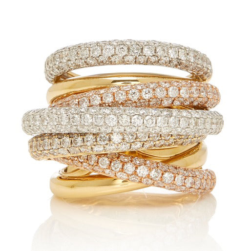 Anillo mil tiras - dorado, plateado y rose gold