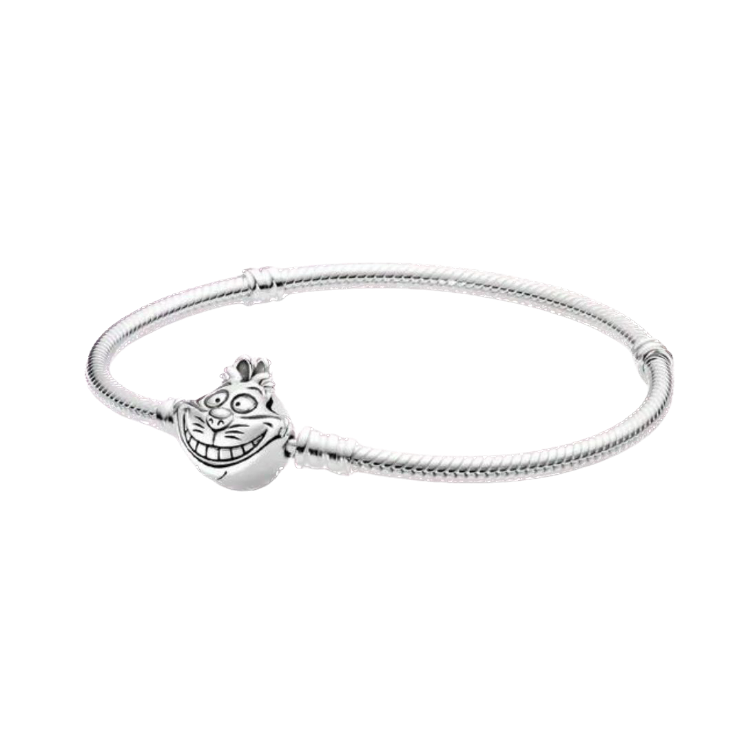 Pulsera para charms de plata 925 - gato de Alicia en el país de las maravillas