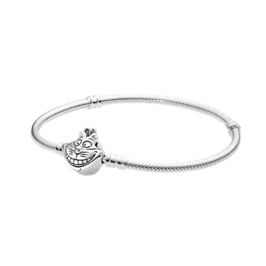 Pulsera para charms de plata 925 - gato de Alicia en el país de las maravillas