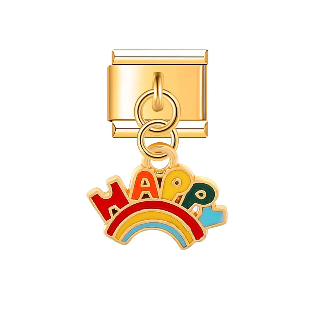 Italian bracelet colgante - happy