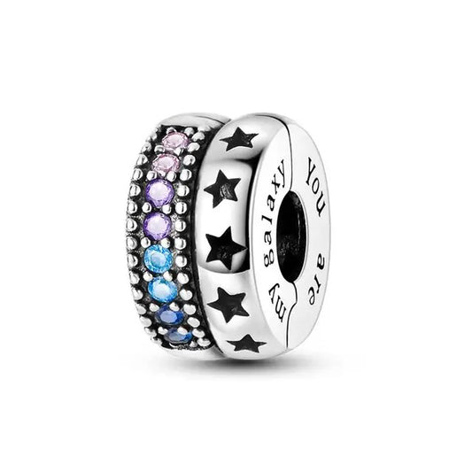 Charm de plata 925 - separador estrellas you are my galaxy