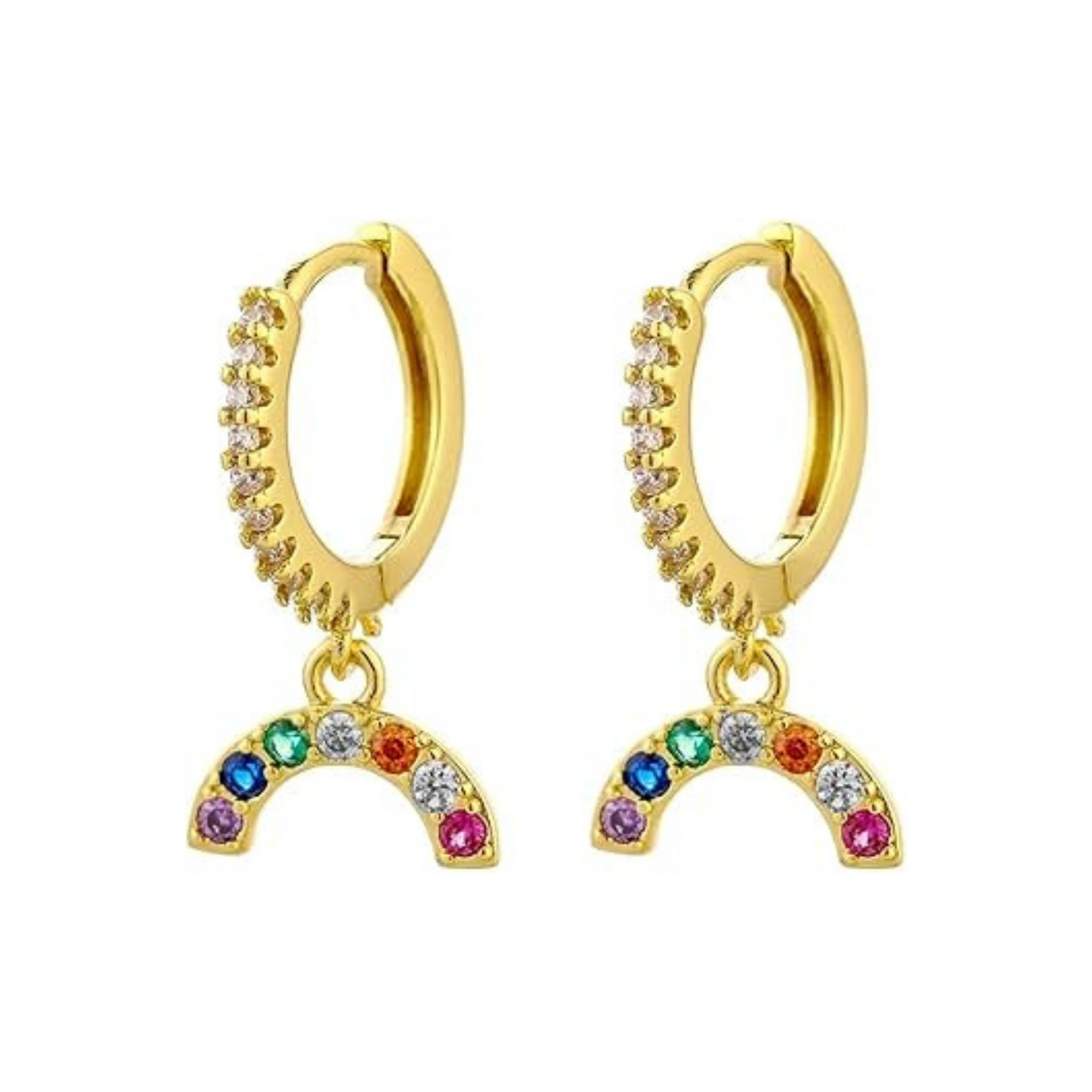 Mini rainbow earring - Plata de ley 925