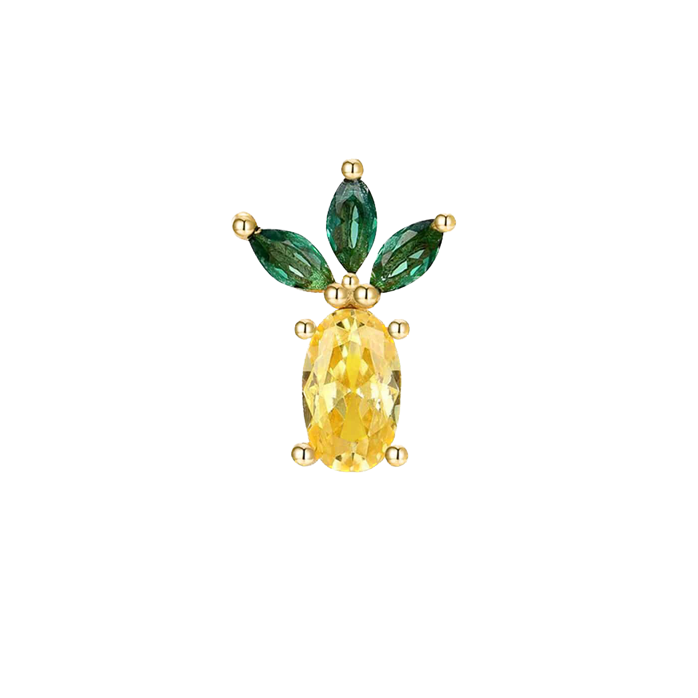Stud de piña - Plata de Ley 925