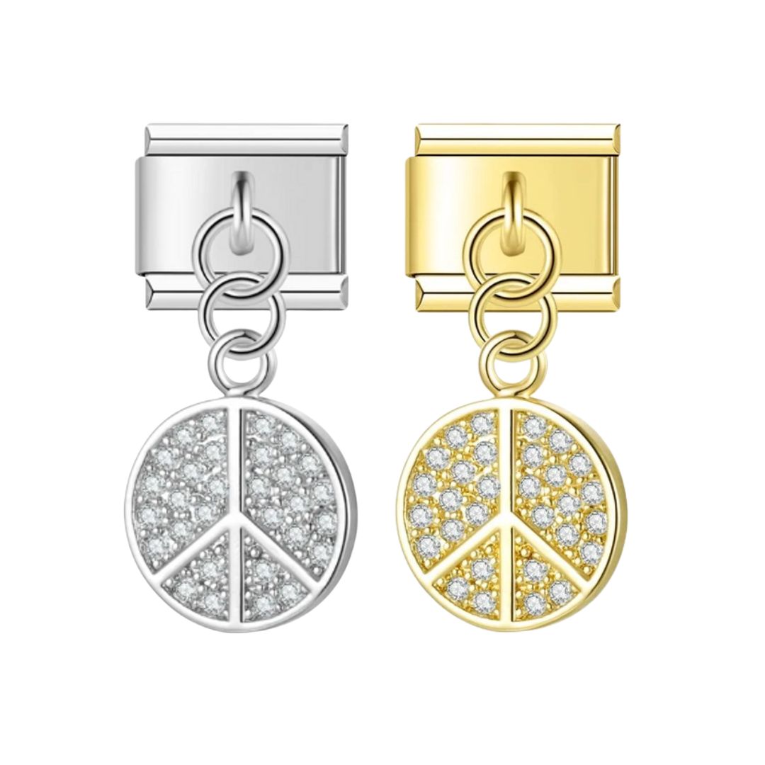 Italian bracelet colgante - peace