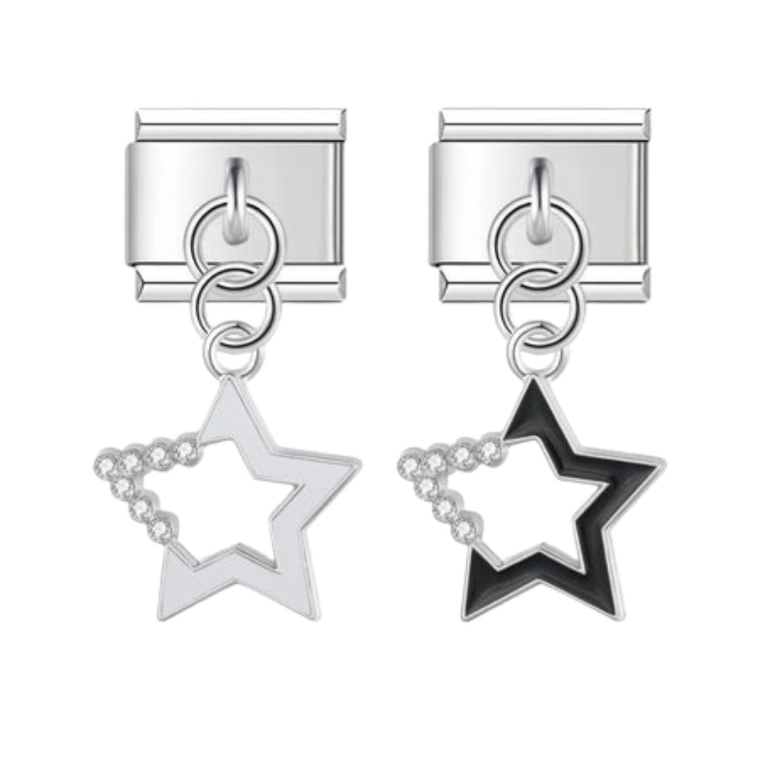 Italian bracelet colgante - estrella con brillos