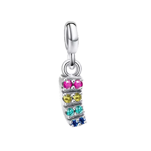 Mini charm de plata - arcoíris