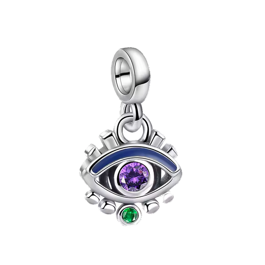 Mini charm de plata - evil eye