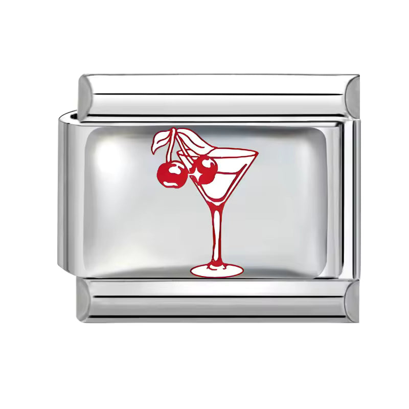 Italian bracelet plano - copa de cerezas