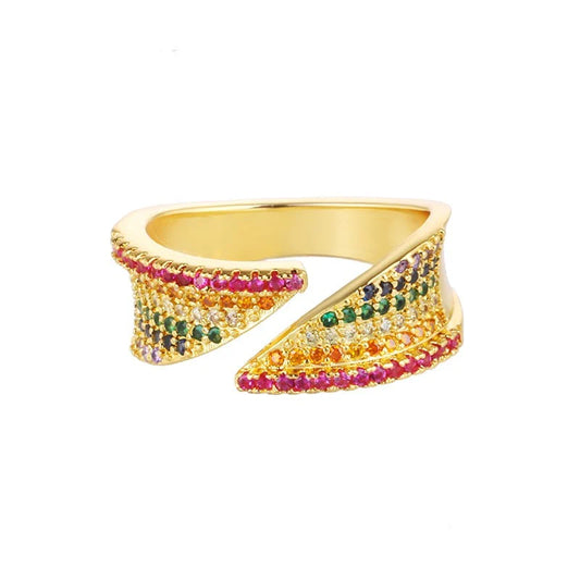 Anillo Alessia - Ajustable con circones multicolor